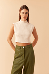 Blusa Tricot Gola Alta