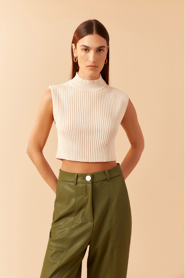 Blusa Tricot Gola Alta