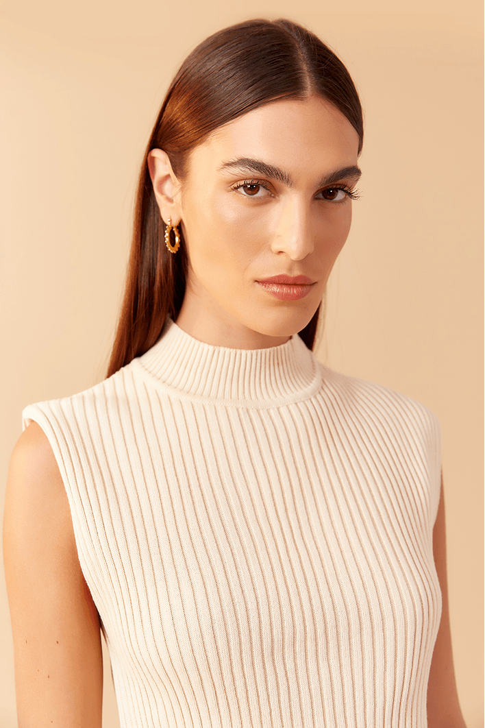 Blusa Tricot Gola Alta