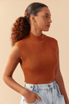 Blusa Tricot Gola Alta
