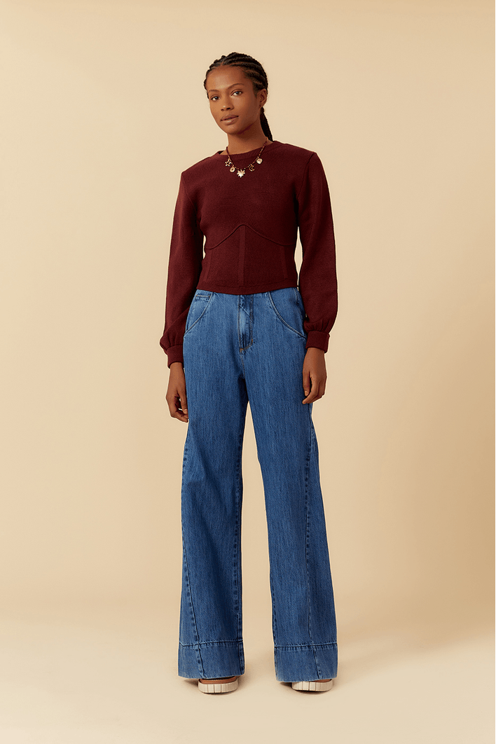 Blusa Tricot Bojo Marcado