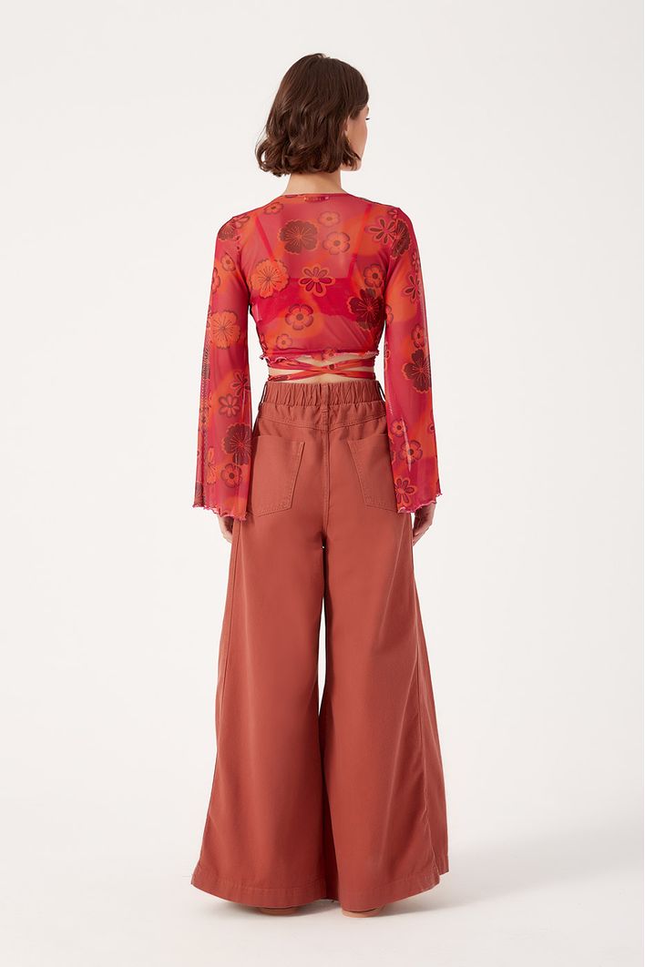 Calça Color Detalhe Zig Zag