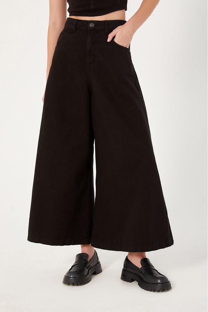 Calça Color Cropped Pantalona