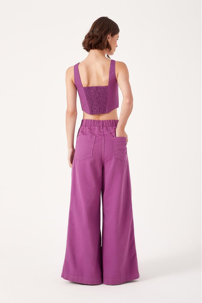 Calça Color Detalhe Zig Zag