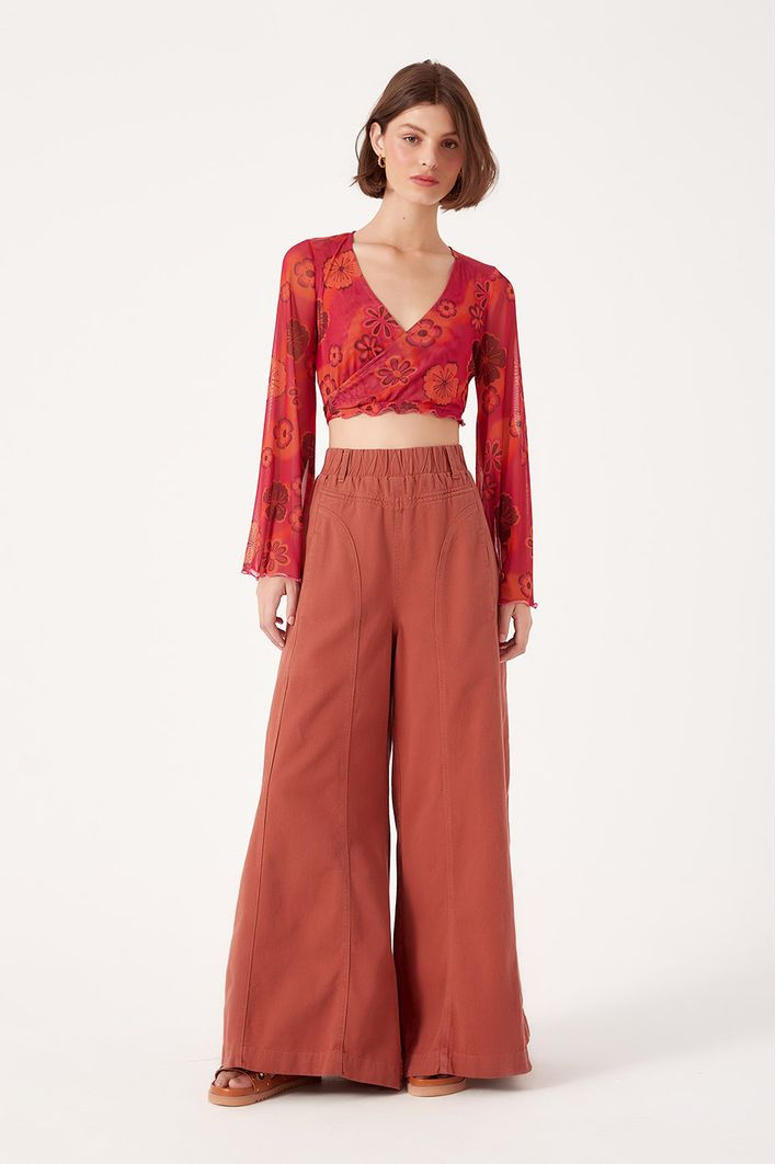 Calça Color Detalhe Zig Zag