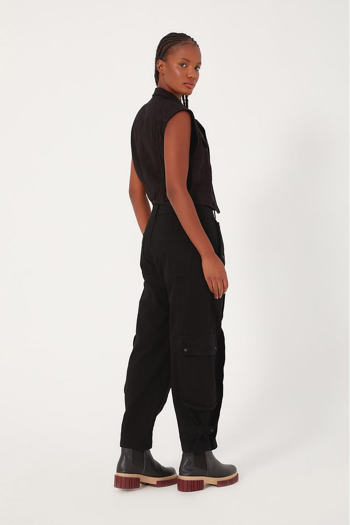Calça Sarja Bolsos