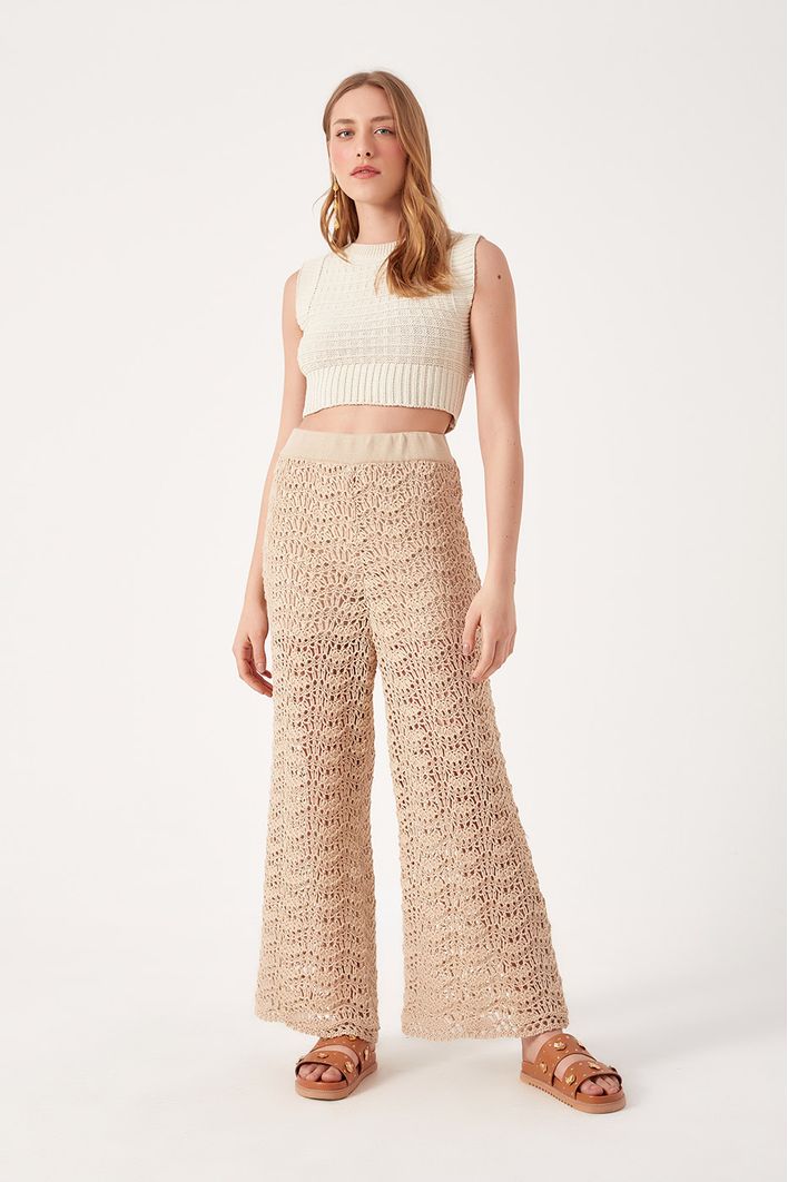 Calça Crochê Flare
