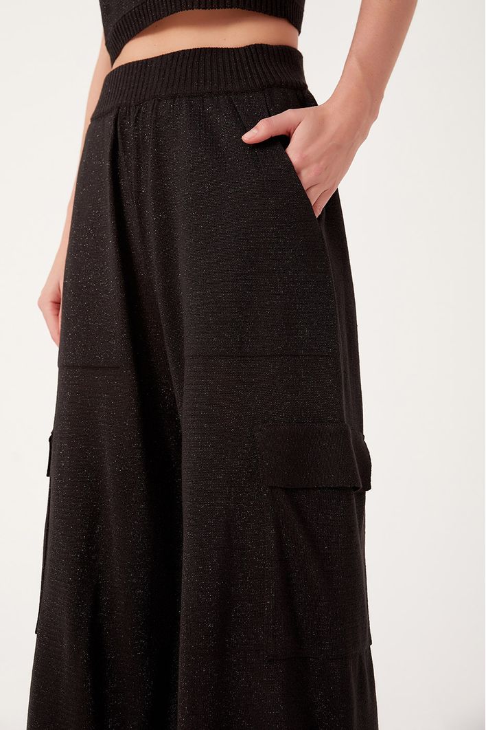 Calça Tricot Cargo Lurex