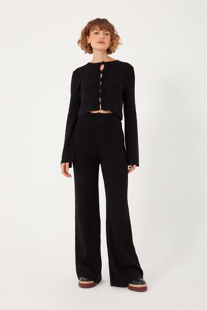 Calça Tricot Flare