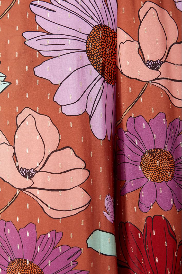Calça Pantalona Estampa Jardim Secreto
