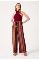 Calça Clochard Estampa Tricot