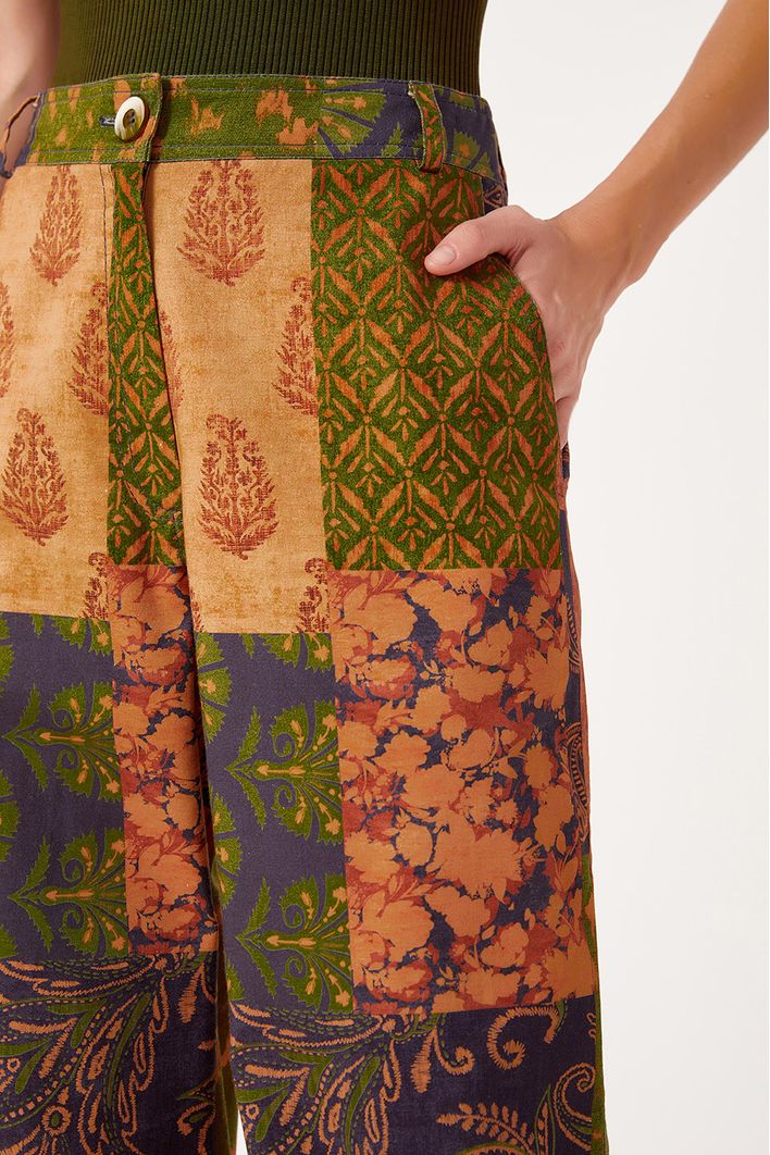 Calça Sarja Estampa Blend Verde