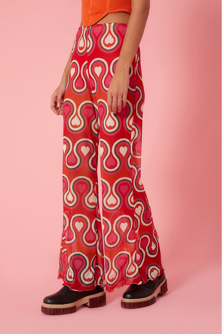 Calça Tule Estampa Paixão