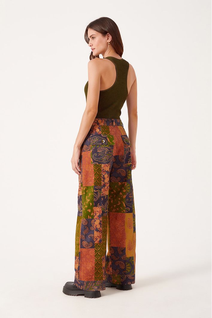 Calça Sarja Estampa Blend Verde