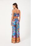 Calça Pantalona Estampa Jardineira