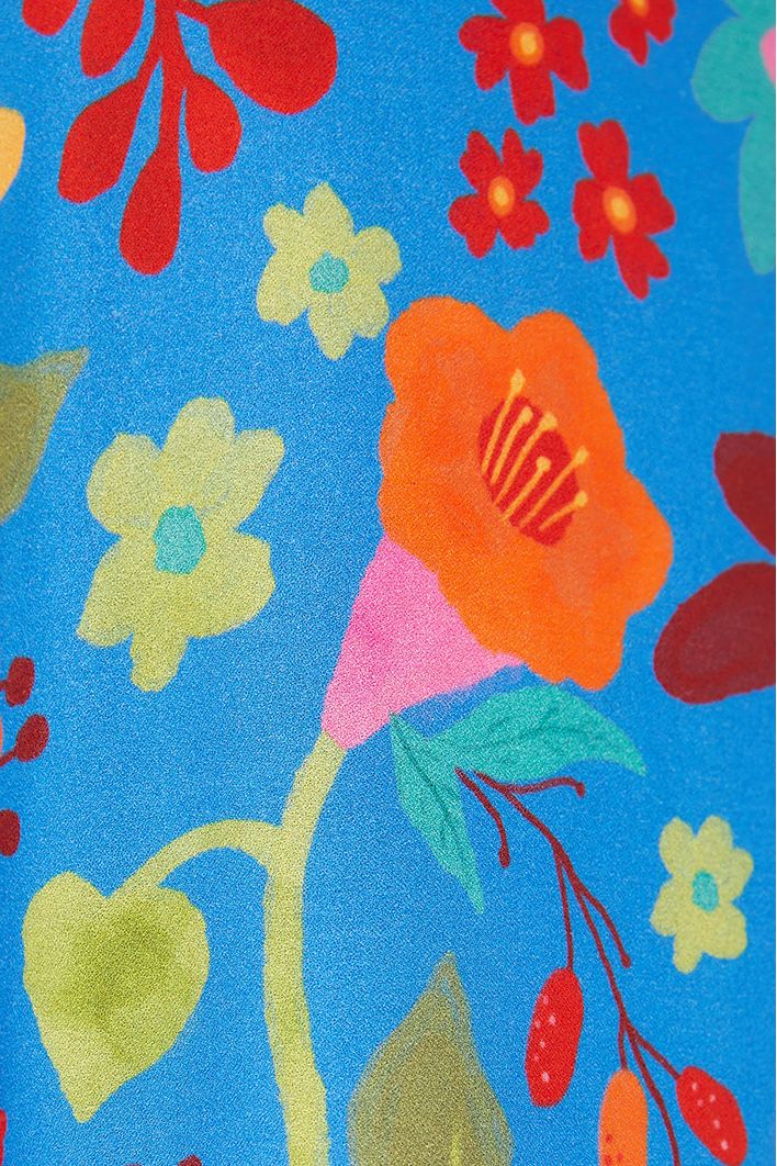 Calça Pantalona Estampa Jardineira