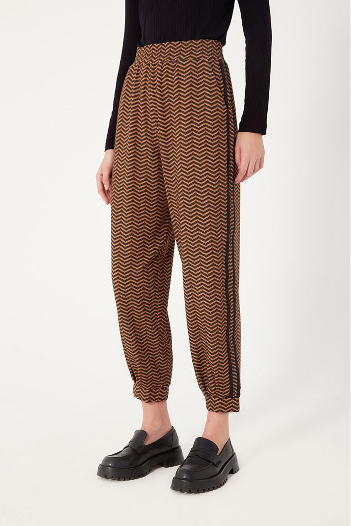 Calça Moletinho Estampa Zig Zag