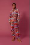 Calça Veludo Estampa Ikat