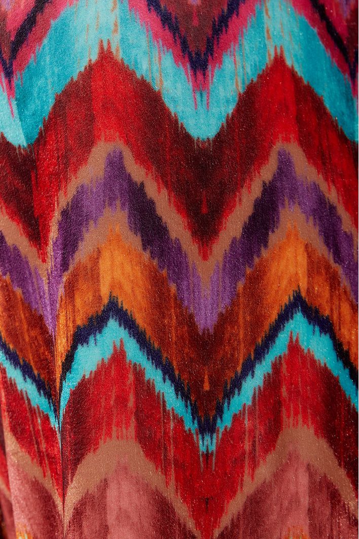 Calça Veludo Estampa Ikat