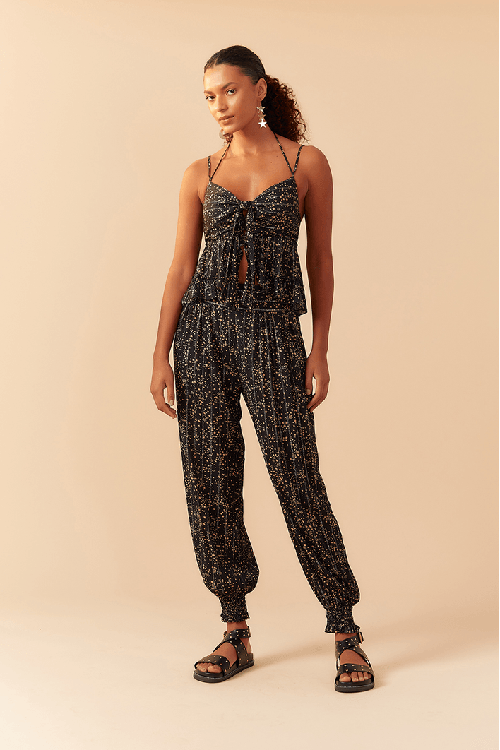Calça Aladim Lurex Estampa Sideral