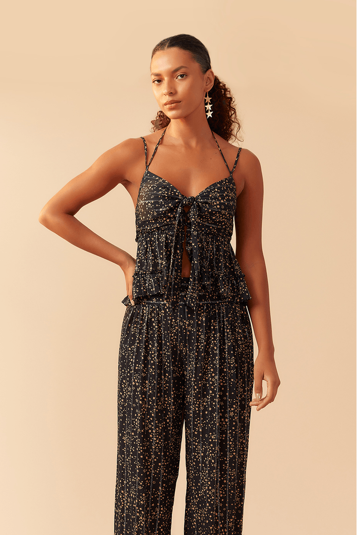 Calça Aladim Lurex Estampa Sideral