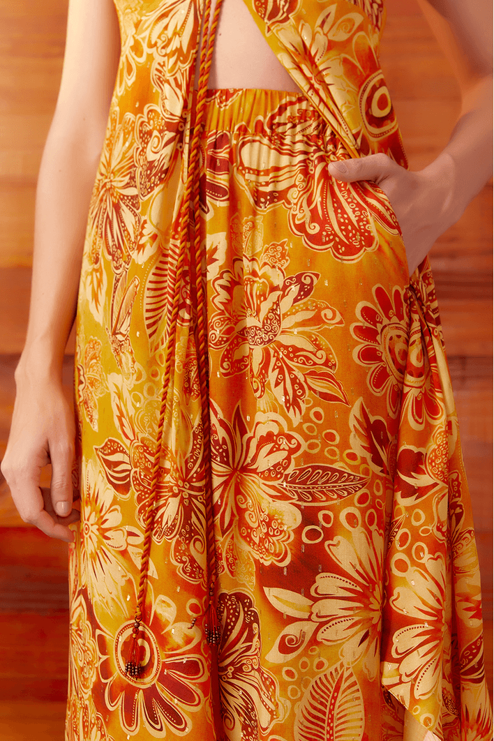 Calça Lurex Estampa Livre