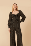 Calça Pantalona Lurex Estampa Anoitecer