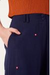 Calça Linho Bordada