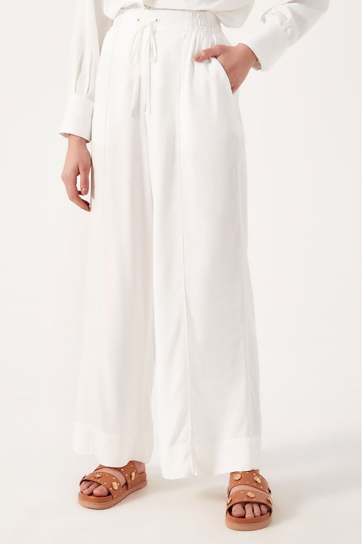 Calça Pantalona Nervura Perna