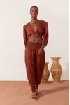 Calça Lurex Lastex Cintura