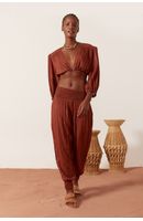 Calça Lurex Lastex Cintura