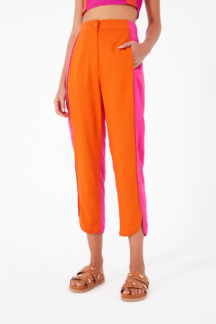 Calça Linho Bicolor