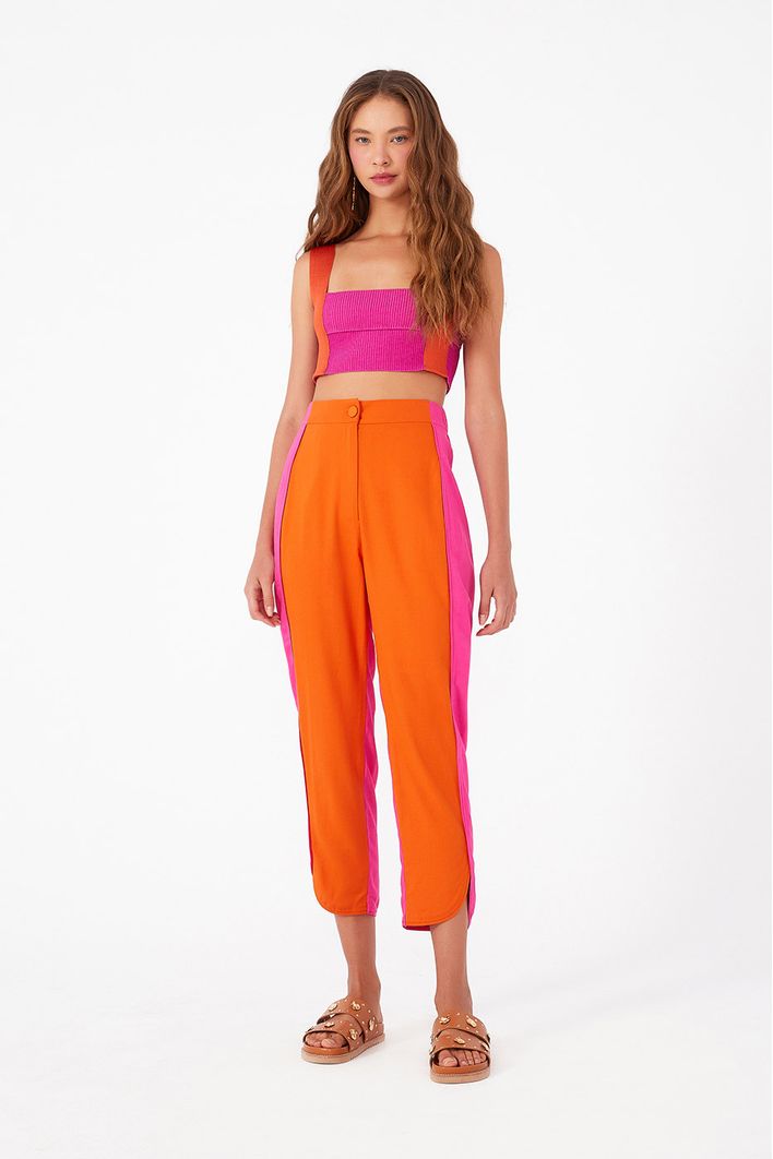 Calça Linho Bicolor