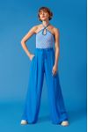 Calça Pantalona Bolsos Laterais