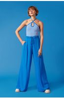 Calça Pantalona Bolsos Laterais
