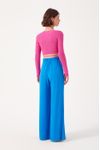 Calça Pantalona Bolsos Laterais