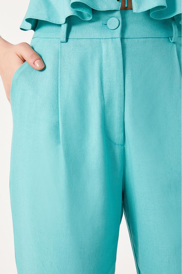 Calça Linho Botao Perna