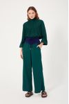 Calça Bicolor Com Cadarço Cintura