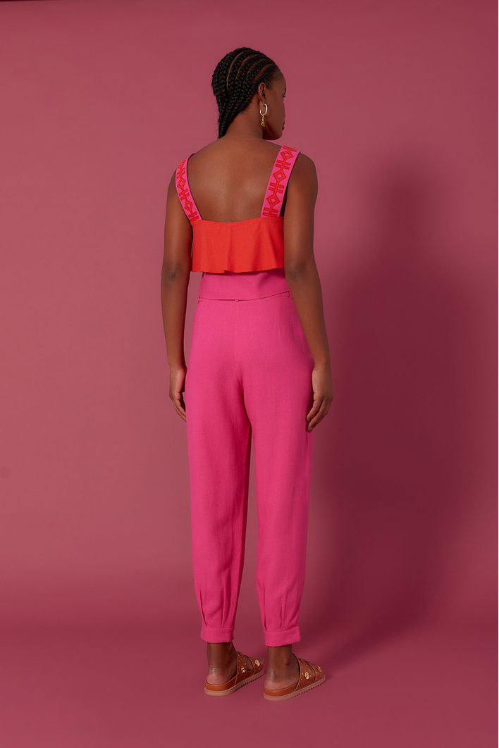 Calça Linho Alfaiataria Pregas