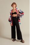 Calça Pantacourt Plissada