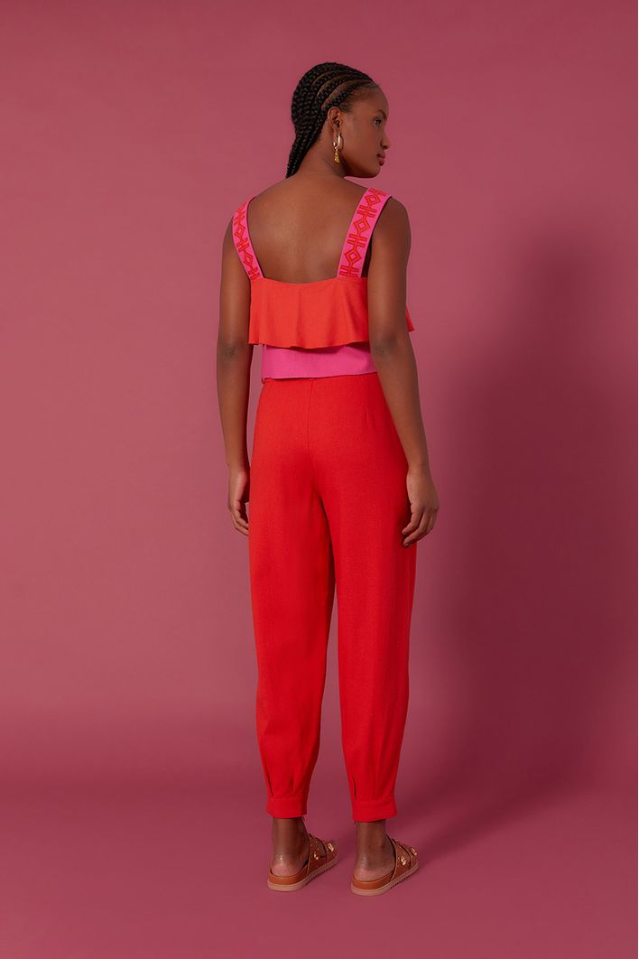 Calça Linho Alfaiataria Pregas