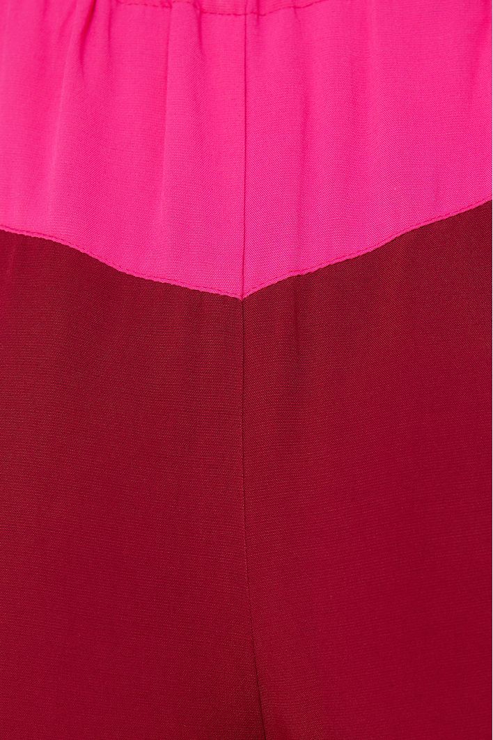 Calça Bicolor Com Cadarço Cintura