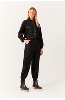 Calça Alfaiataria Malha Leather