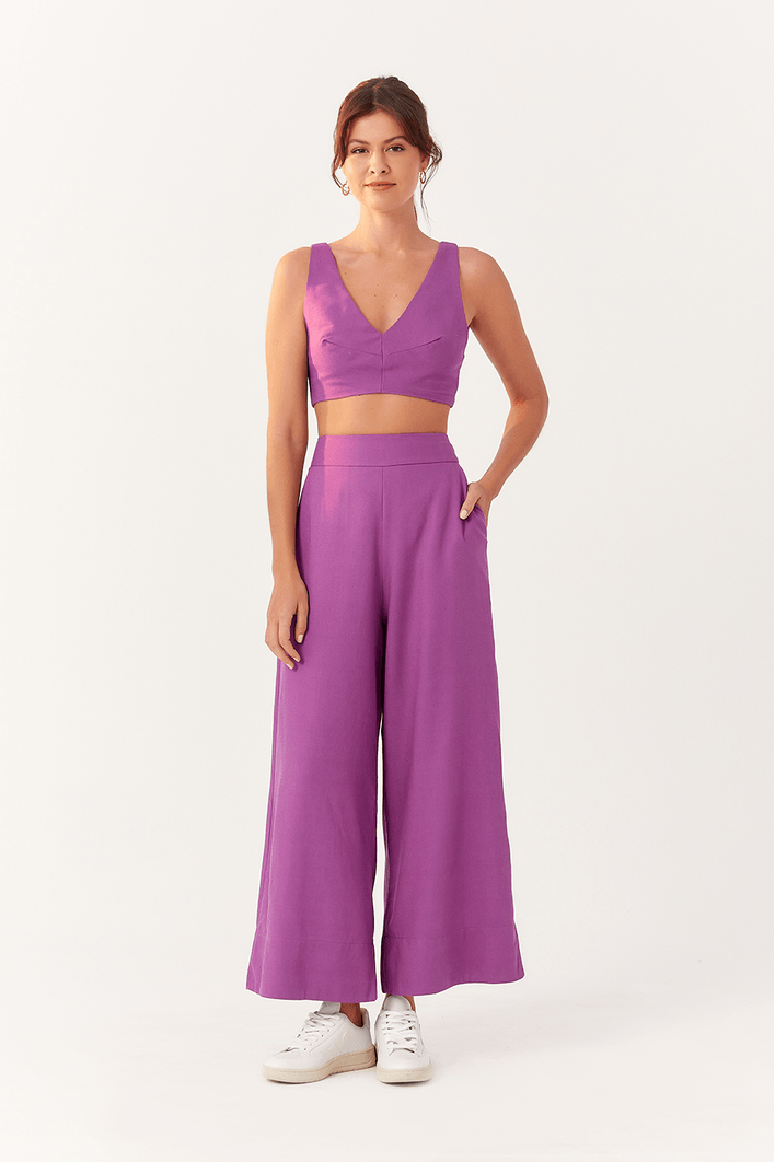 Calça Linho Bolso Faca Bf