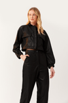 Calça Alfaiataria Malha Leather
