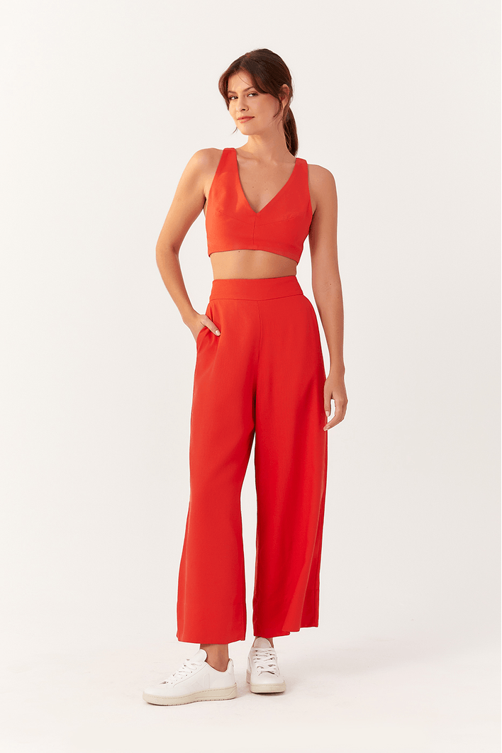Calça Linho Bolso Faca Bf