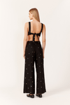 Calça Linho Bordado Estrela Lurex