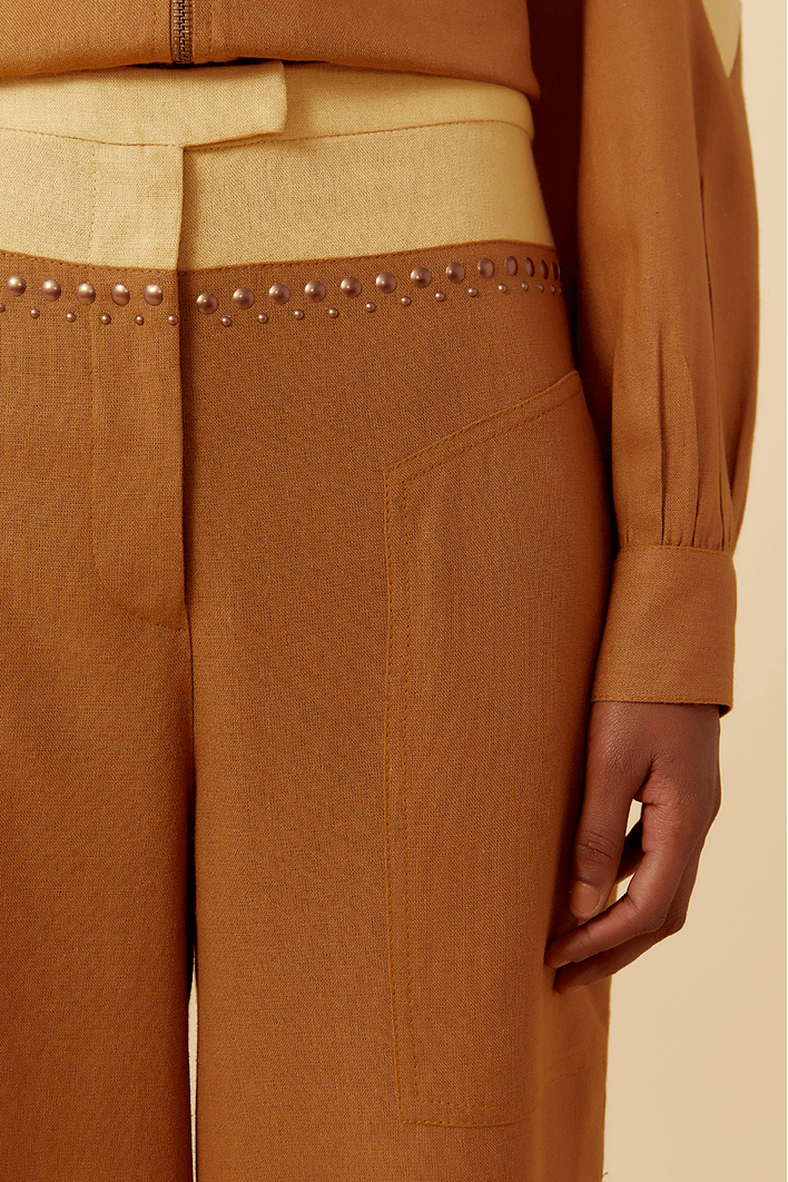 Calça Linho Bicolor