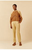 Calça Linho Pregas Frente