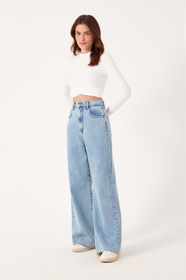 Calça Jeans Reta